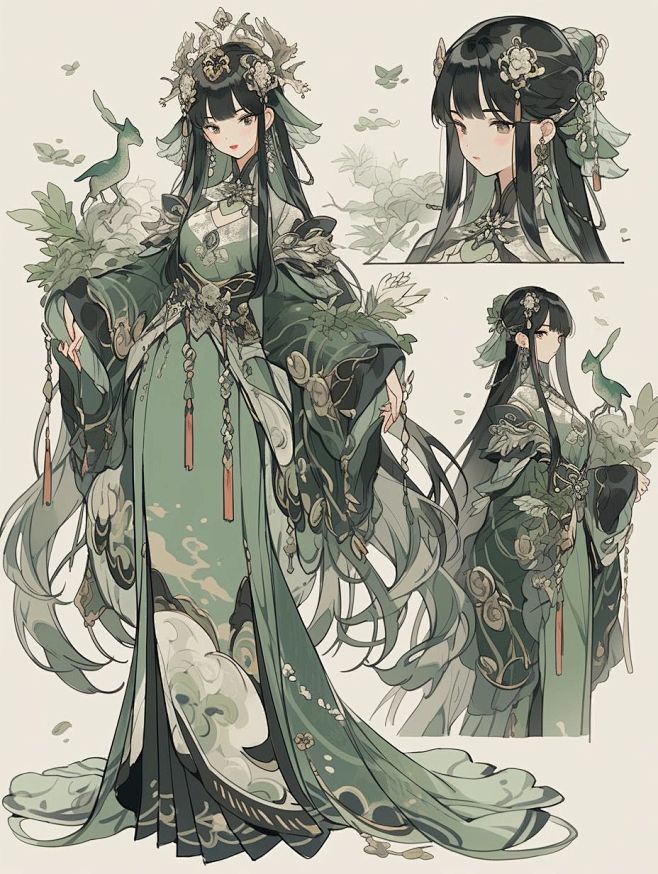角色设计｜新国风服设·青凰飞
采集@别致...