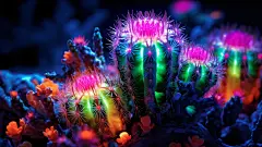 3d-rendering-vibrant-neon-cactus-desert_23-2151244818