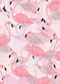 Flamingo Pattern by Georgiana Paraschiv: 