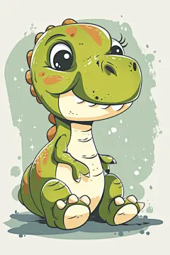 恐龙动物插画绘画