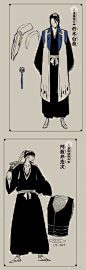 久保带人《死神 BLEACH》狱颐鸣篇“护廷十三队”设定图 ​​​​