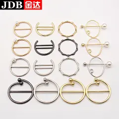 金达 珍珠钮扣 圆形韩版衣角打结扣金属别衣角扣衣角丝巾扣环百搭-tmall.com锟斤拷猫