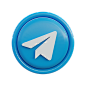 3d icon telegram