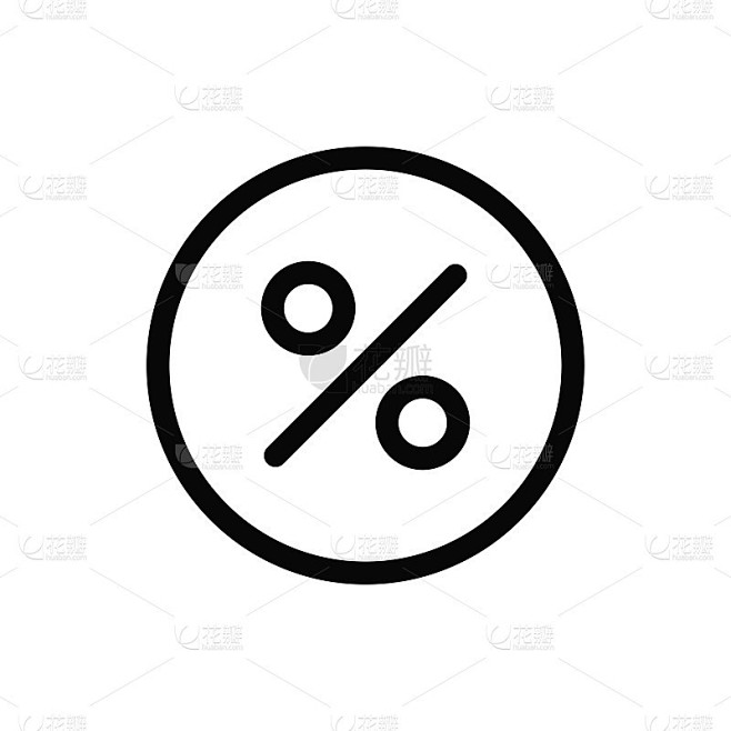 图标比例向量。百分号