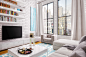 NYC Loft Living Room : A living room in a New York City loft.