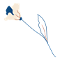 清新 北欧 手绘 抽象 花卉 蝴蝶 几何图形 线条 PNG 免抠元素