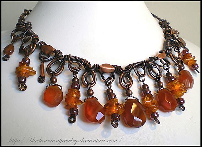 Amber and Agate Neck...