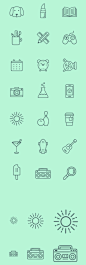 FREE LINE ICONS : Line icons created for fun.Hope you enjoy it!