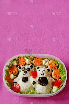 便当盒,紫菜,垂直画幅,胡萝卜,拟人笑脸,无人,椒类食物,膳食,组物体,特写