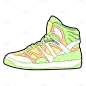 手绘-描边运动鞋服饰单品贴纸7