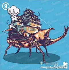 Illustrator绘制设计甲虫插画   三联