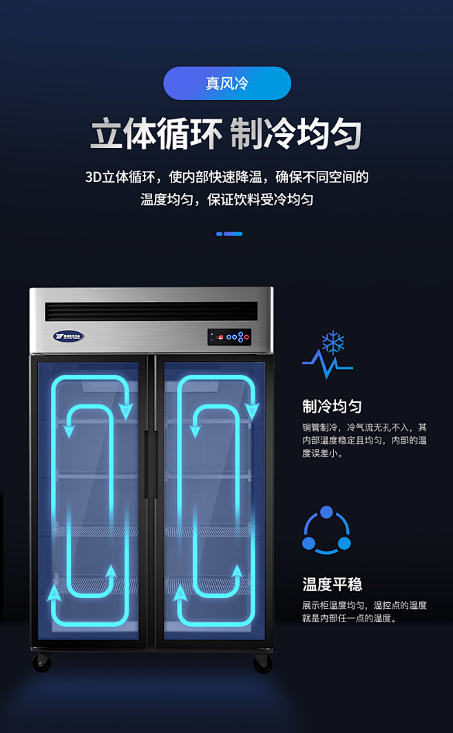银都双门饮料柜商用冰柜双门立式冰箱陈列柜...