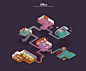 Isometric office : Personal project.