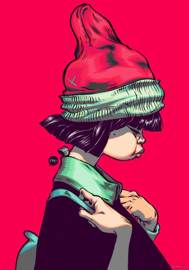 T Wei方块化个性人物插画集 [44P...