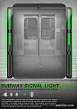 地铁门上的红绿灯