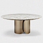 定制款后现代不锈钢桌子大理石餐桌设计师个性创意餐台样板房家具-淘宝网