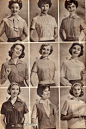 老购物目录真的太好了。

1940-1950年之间广告页上的女士白衬衫。 ​​​​