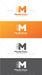 Media Data Letter M Logo: 