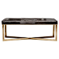 Glam Cowhide Bench - Large: 