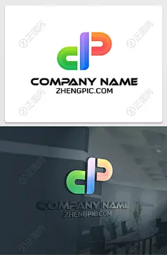 DP字母logo设计