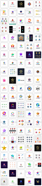 五角星明星标志星星多边形商标图标淘宝店标头像平面设计素材徽标-淘宝网