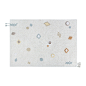 Buy Lorena Canals Kim Washable Rug - 140x200cm | Amara : Give your floor space something to shout about with this washable Kim rug from Lorena Canals. In neutral and blue on a soft white background, this fluffy rug is filled with dots, lines and braids wh