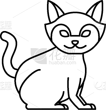 猫,动物,卡通,可爱的,白色,自然,动物...