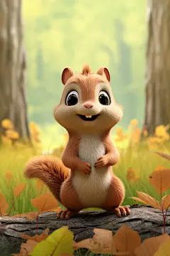 动物园软萌可爱卡通动物形象素材模型