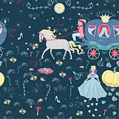 四方连续纹样,童话故事,矢量,灰姑娘,四元素,插画,可爱的,贺卡,纺织品,鞋子