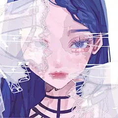 如果你看向我，我会温柔地消融，像火山中的雪

「 Artist：ゆどうふ 」 ​​​
#插画头像##手绘头像#
