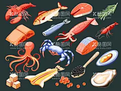 海鲜美食  - 源文件下载【酷图网】海鲜美食,海鲜,墨鱼,螃蟹,八爪鱼,青口,生蚝,鱼子酱,小龙虾,矢量小龙虾,卡通小龙虾,小龙虾插画,手绘小龙虾,美食,矢量美食,卡通美食,手绘美食,美食插画,对虾,红虾,矢量虾,卡通虾,手绘虾,虾插画,熟虾,矢量熟虾,卡通熟虾,手绘熟虾,肉类,鱼片,鱼,矢量鱼,卡通鱼,手绘鱼,鱼插画,海洋生物