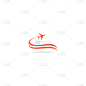 airplane fly travel logo