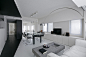 [极简的黑白公寓] 位于东京的市中心的room 407公寓，这个极为简单的设计，studio PANDA根据业主需要大量收纳，开阔性的视野，极简的风格，独树一帜的空间印像。以最基本的黑与白做为空间的主色调，些许顷斜的造型与线条，使空间感觉更宽敞，整体十分干净简洁，大量隐藏货架与物品，最大限度的提供可用空间。即便是寸土寸金的东京市中心，也能创造出似豪宅的住家体验。