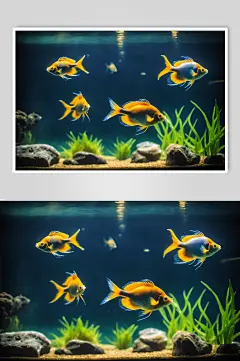 AI数字艺术高清水族馆鱼图片-众图网