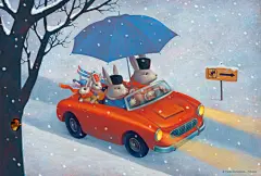 童真童趣的#插画艺术作品#  ​​​​