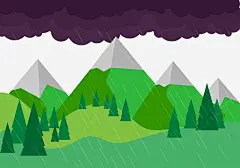 树林下雨矢量图高清素材 设计图片 页面网页 平面电商 创意素材 png素材