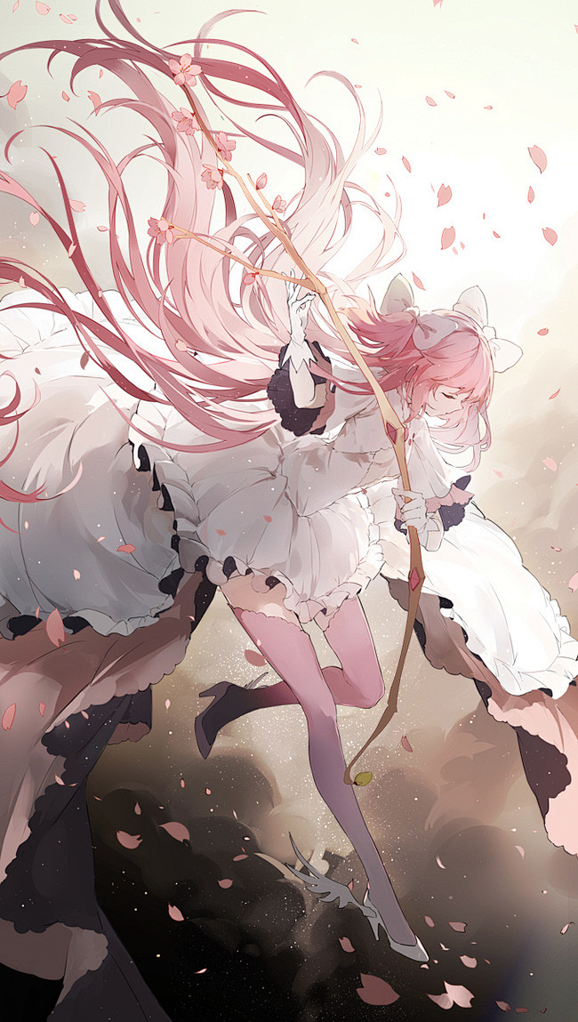 魔法少女小圆鹿目圆同人图插画壁纸绘画作品半次元第一中文cos绘画