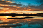 Sunset Puy de Dôme - Auvergne - France摄影照片