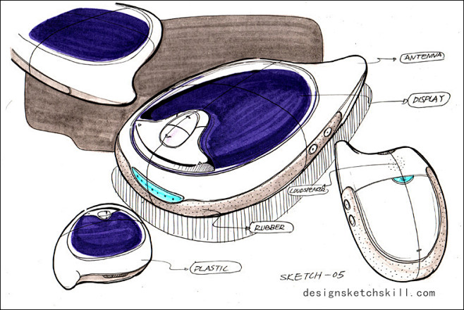 手机设计手绘效果图汇总 - 产品设计手绘...