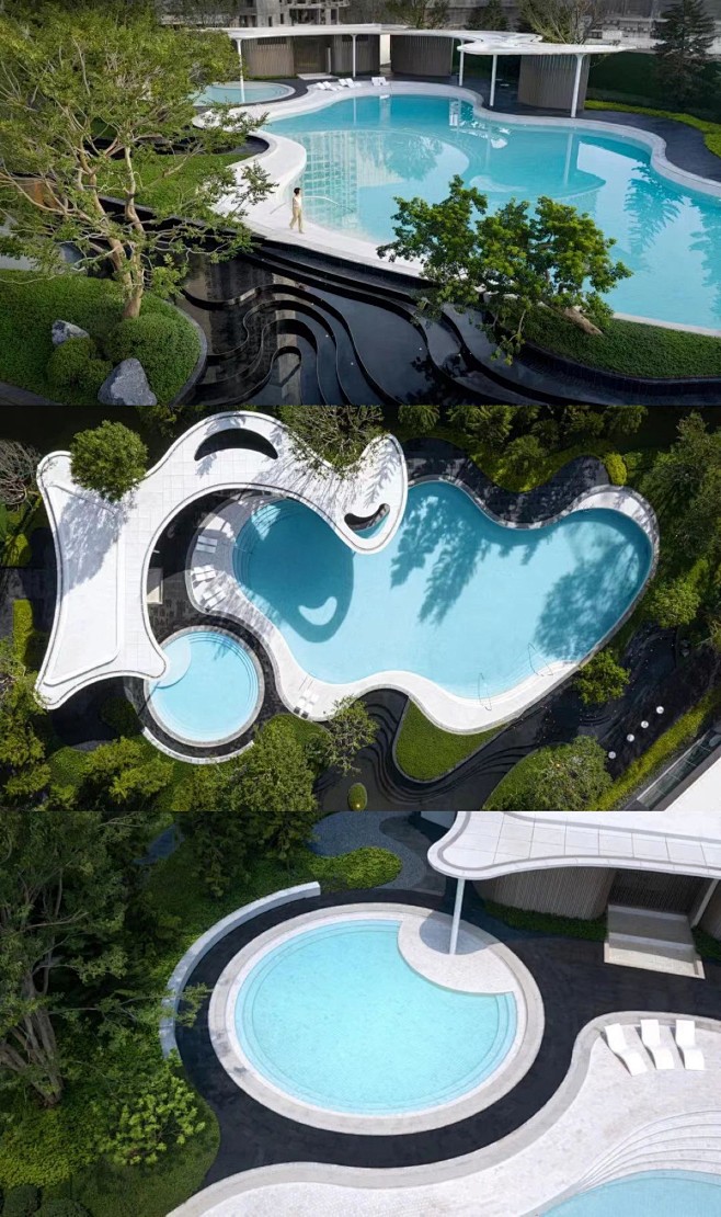 广州保利·悦公馆

现代超前的白色泳池，...