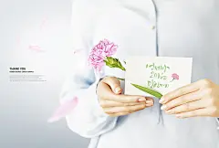 百花吐蕊 包裹礼物 感恩感谢 贺卡便签 鲜花主题海报-广告海报-平面广告素材-酷图网
