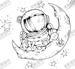 宇航员 【酷图网】宇航员,宇航,宇宙人员,卡通,手绘