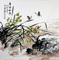 石云轩 国画写意花鸟画 四尺斗方《香色如意》兰花蝴蝶12－2