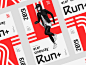 RunPlus-活动海报品牌活动海报海报健康运动跑步数字动画排版会标字母标记徽标最小设计品牌