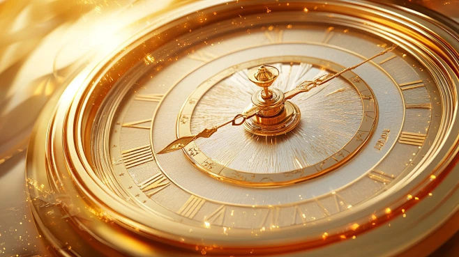 golden timeclock-花瓣网