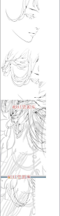 #SAI资源库# 动漫画师@猫君笑猪大白 分享的古风美女动漫线稿上色涂厚的过程，一步一步跟着来，非常的唯美中国风美女！值得借鉴学习，转需~