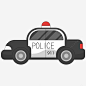 卡通可爱交警车ai免抠素材_新图网 https://ixintu.com 卡通 黑色 交警 干警 警员 警报器 警笛声 出动 逮捕 交警车