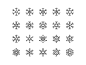 Snowflakes icons icon design icons perfect pixel simple svg web