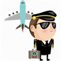 character, job, man, pilot icon