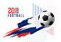 2018世界杯足球锦标赛时尚背景矢量图Football Championship 2018 Cup Stylish Back... :  